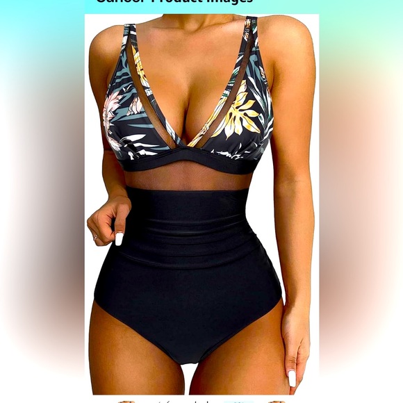 Women Sexy Mesh Tummy Control
Swimsuit, One Piece Womens Bathing Suits - Picture 2 of 9